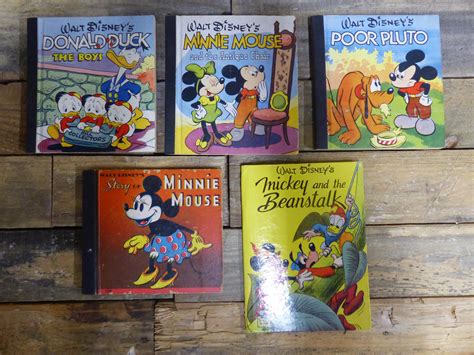 Set Of 5 Vintage Walt Disney Books