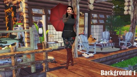 Annett`s Sims 4 Welt Cas Backgrounds House Autumn Wood • Sims 4