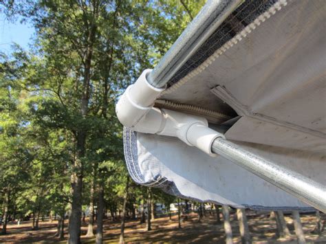 It takes 4 t fittings and 4 90 degree corners. Simple, CHEAP, Awning Mod | Camper awnings, Camper, Diy awning
