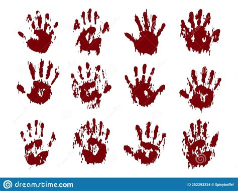 Blood Horror Hands Set Scary Bloody Handprints And Murder Splatter