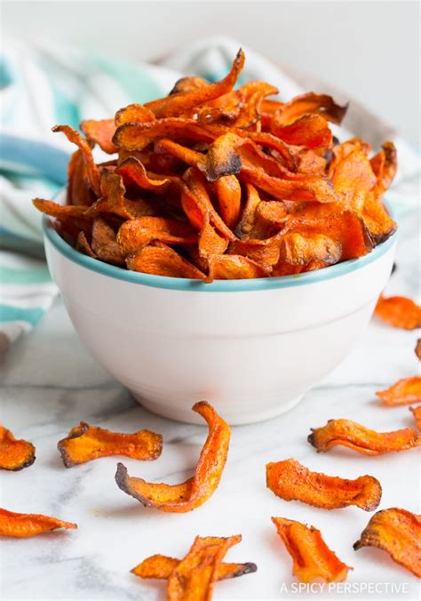 Healthy Baked Carrot Chips Video A Spicy Perspective