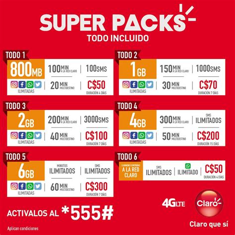 Superpacks Todo Incluido Cámbiate A Claro Revista 360º