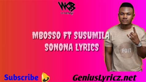 Mbosso Ft Susumila Sonona Lyrics Youtube