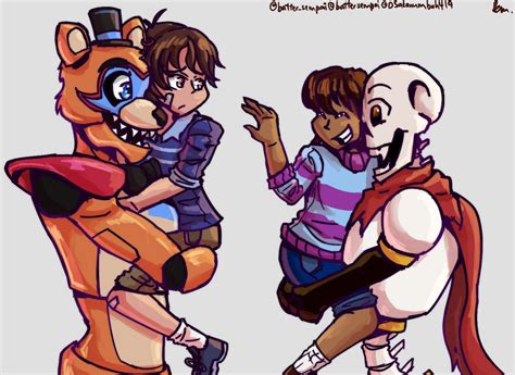 Glamrock Freddy And Papyrus Meeting By Dsakanumbuh419 On Deviantart