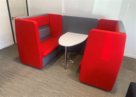 Used 4 Person Booth With Table And Electrics Office Furniture Requirements