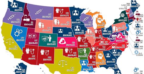 Map Of The Best Paying Job In Each Us State Borninspace