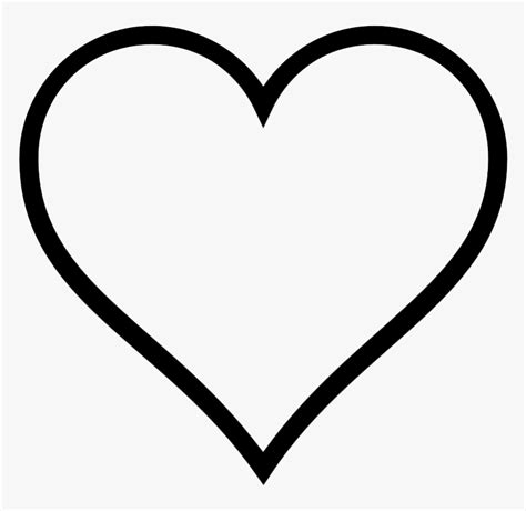 Love Heart Outline Svg, HD Png Download - kindpng