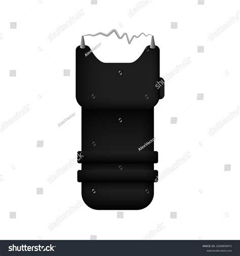 Black Shocker Discharge Stunning Taser Electric Stock Vector (Royalty