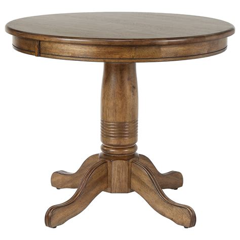 Carmel Dc33636r Rustic 36 Round Pedestal Table Sadlers Home