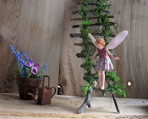 Rickety Ladder Fairy Ladder Handcrafted By Olive Fairy Fairy Garden