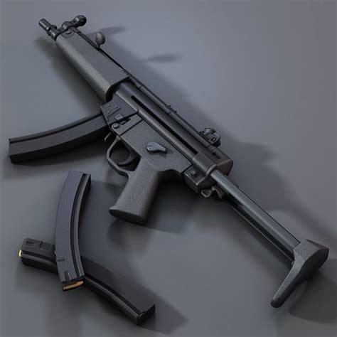 Submachine Gun Mp5 3d Model Cgtrader