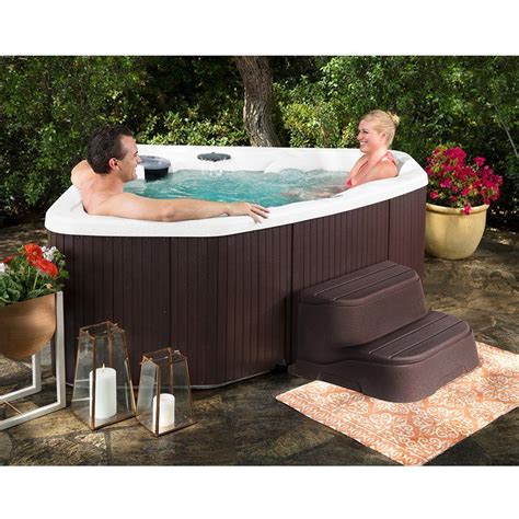Lifesmart Spas Person Jet Plug And Play Hot Tub With Ozonator In Espresso Hot Tub