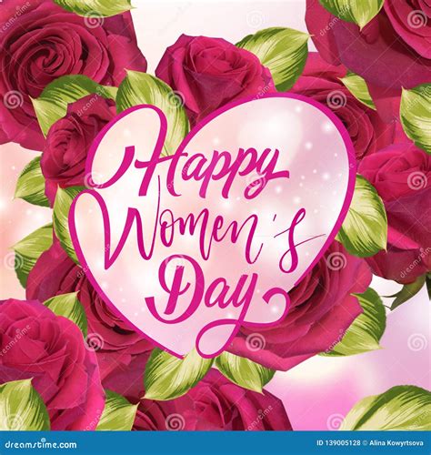 International Womens Day Greeting Card Stock Vector Illustration Of
