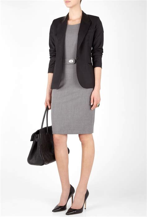 Grey Lock Waist Shift Dress By Love Moschino Business Professional Dress Professional Dresses