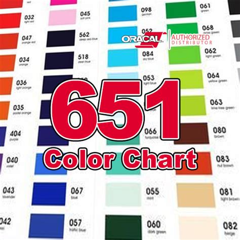 Oracal 651 Color Chart Pdf Listlo