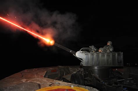 South Korean Marines Firing 20mm Vulcan Anti Aircraft Gun 4256 X 2832