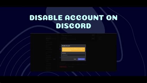 Disable Discord Account Youtube