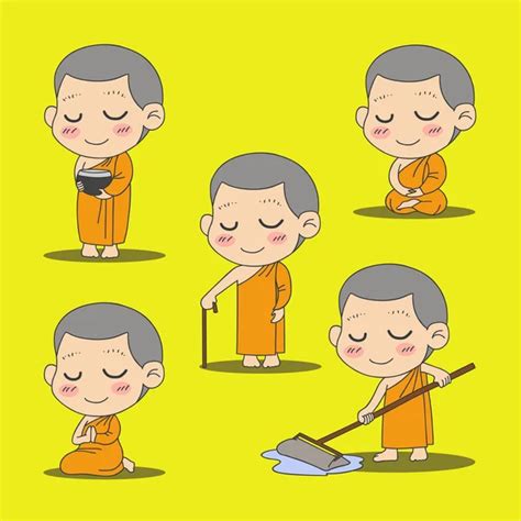 ᐈ Cartoon Monk Stock Vectors Royalty Free Monk Cartoon Illustrations