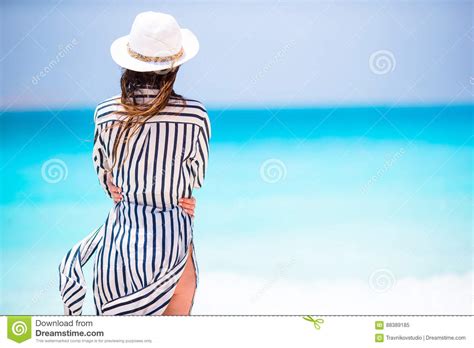 Young Beautiful Girl On The Tropical Beach Stock Image Image Of