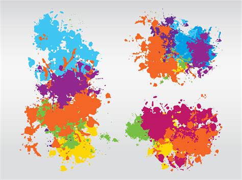 Colorful Splashes Design Vector Art And Graphics