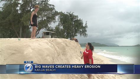 Erosion Creates Six Foot ‘cliff Along Some Sections Of Kailua Beach