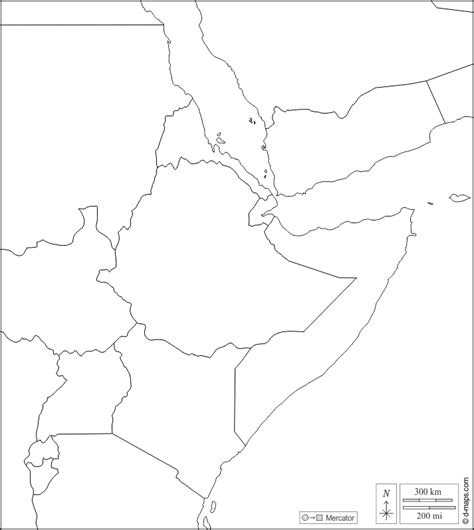 Blank Map Horn Of Africa