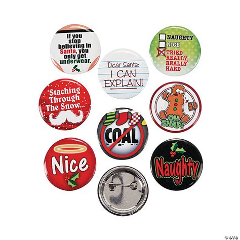 Funny Christmas Buttons Oriental Trading