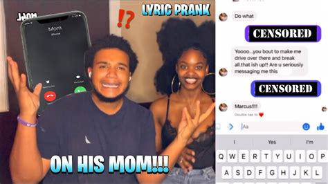 Lyric Prank On His Mom 😱 Gone Wrong 😂 Youtube