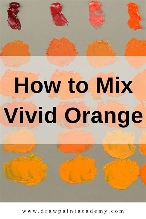 How To Mix Vivid Orange Mixing Paint Colors Oil Painting Techniques