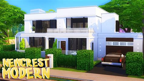Simple Newcrest Modern House The Sims 4 Speed Build Youtube