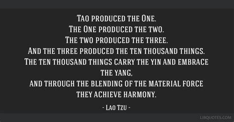 Tao Produced The One The One Produced The Two The Two