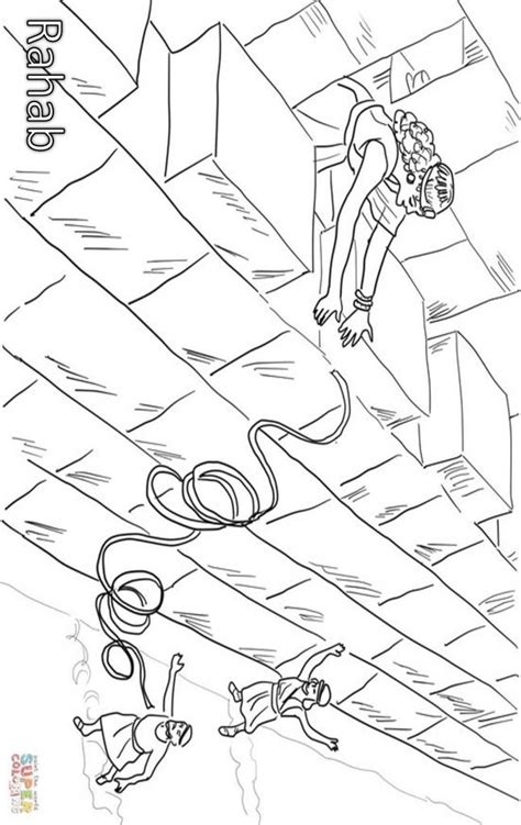 Rahab Coloring Page Activity Coloring Pages