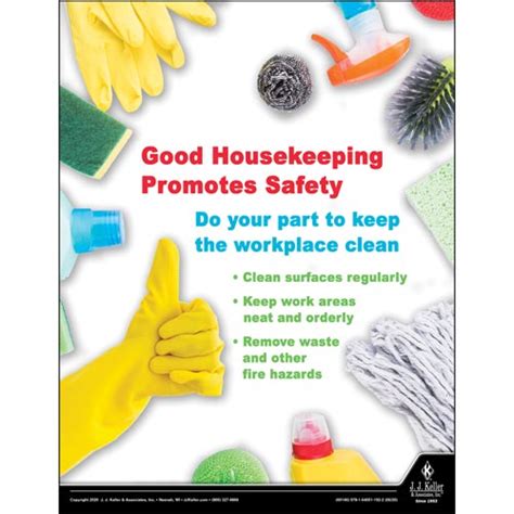 Good Housekeeping Promotes Safety Workplace Safety Training Poster