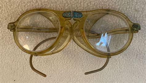 Vintage Willson Folding Safety Glasses Steampunk Moto Gem