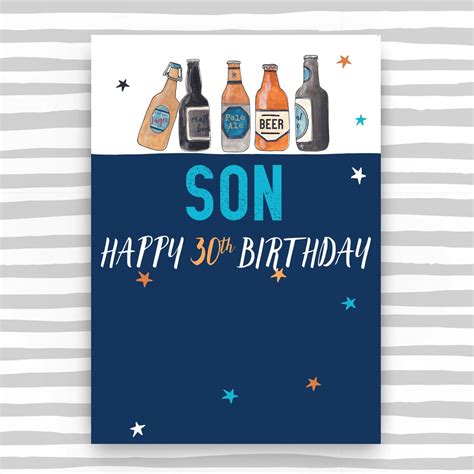Son 30th Birthday Card Etsy