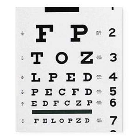 Buy Eye Chart 20 Ft Distance Visual Acuity Testing Snellen Eye Chart