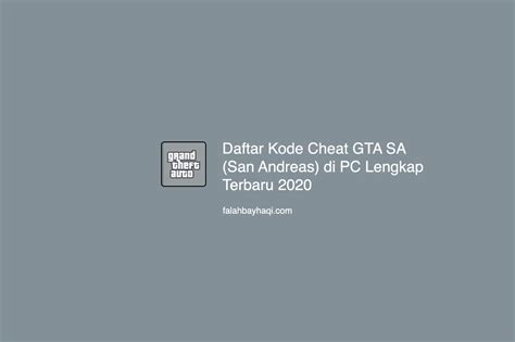 Lihat apa yang ditelusuri lebih banyak orang tentang suatu topik tutorial pengaturan mobile legend agar nyaman dan membuat bar darah berwarna kuning. Daftar Kode Cheat GTA SA (San Andreas) di PC Lengkap ...