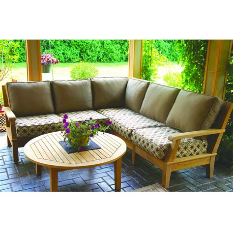 Royal Teak Miami Teak Outdoor Sectional Set Rt Miami Set8