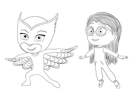 Pajama Hero Amaya é Owlette De Pj Masks Imprimível Gratuitamente Para