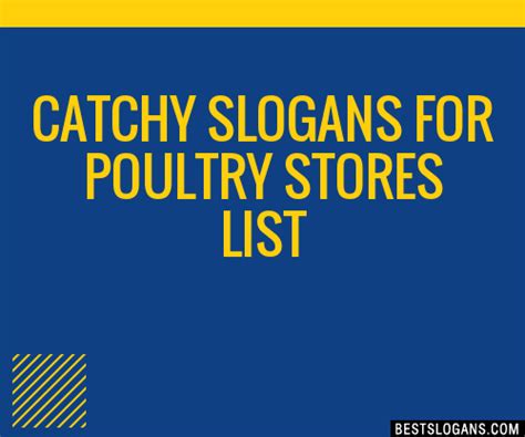 Catchy For Poultry Stores Slogans Generator Phrases