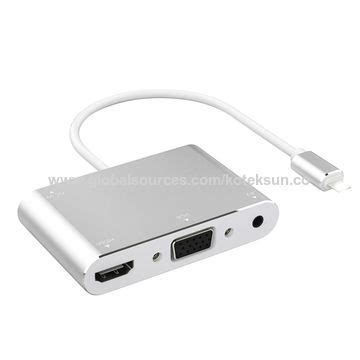 Lightning To Hdmi Vga Audio Tv Adapter Cable For Iphone X Plus