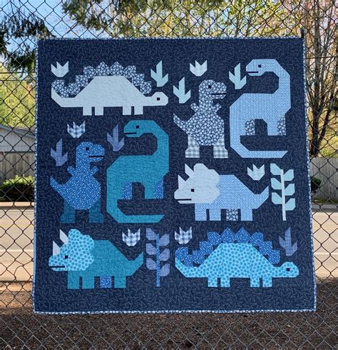 Dinosaurs Patterns By Elizabeth Hartman Dinosaur Quilt Quilts Quilt Patterns