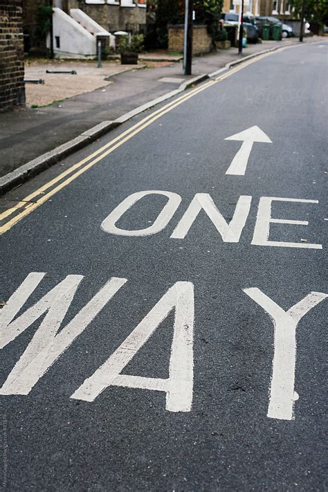 One Way Sign On A Street In London By Stocksy Contributor Mauro