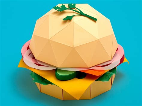 Paper Burger by Rendi on Dribbble