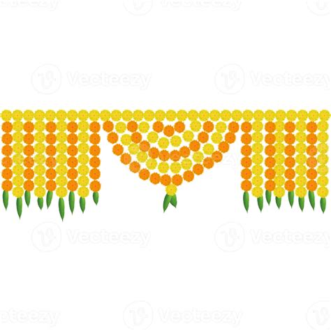 Toran Marigold Decoration Diwali Karwa Choth Indian Festivals 19773099 Png