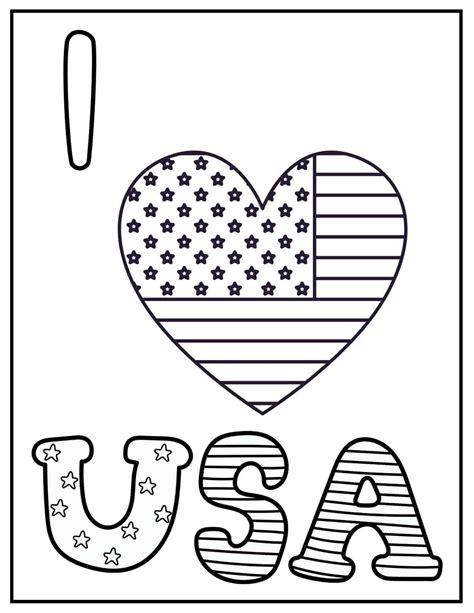I Love Usa Coloring Pages Home Design Ideas