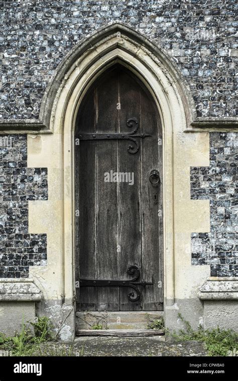 Arched Doorway To A Church Built In The Norman Period Stock Photo Alamy