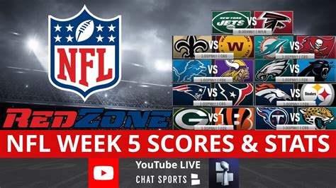 Nfl Redzone Live Streaming Scoreboard Nfl Week 5 Scores Stats