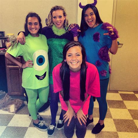 monster inc group costume 4 person halloween costumes halloween costume monster halloween