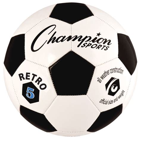 Champion Sports Size 5 Black And White Soccer Ball